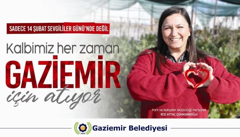 Gaziemir Belediyesi personellerinden anlamlı 14 şubat mesajı
