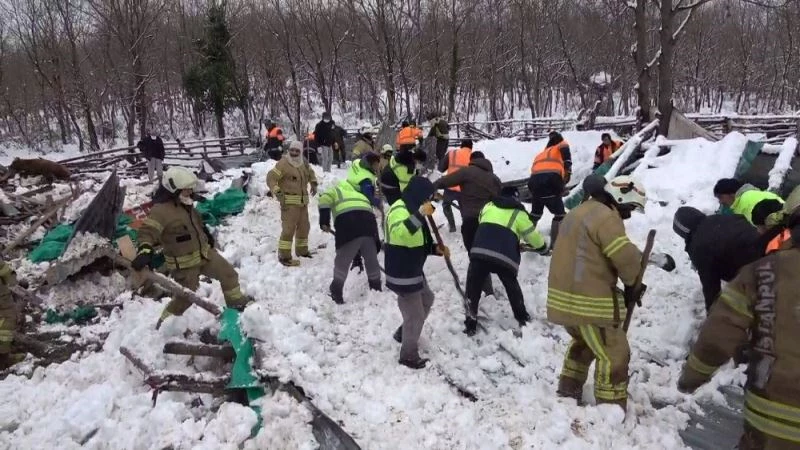 Şile’de kar nedeniyle ahırın çatısı çöktü, hayvanlar telef oldu
