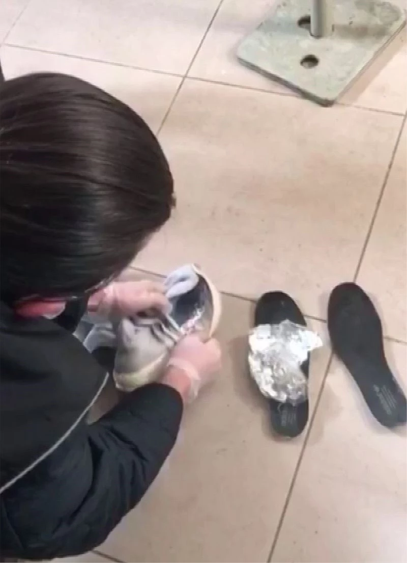 Ayakkabı tabanında uyuşturucu
