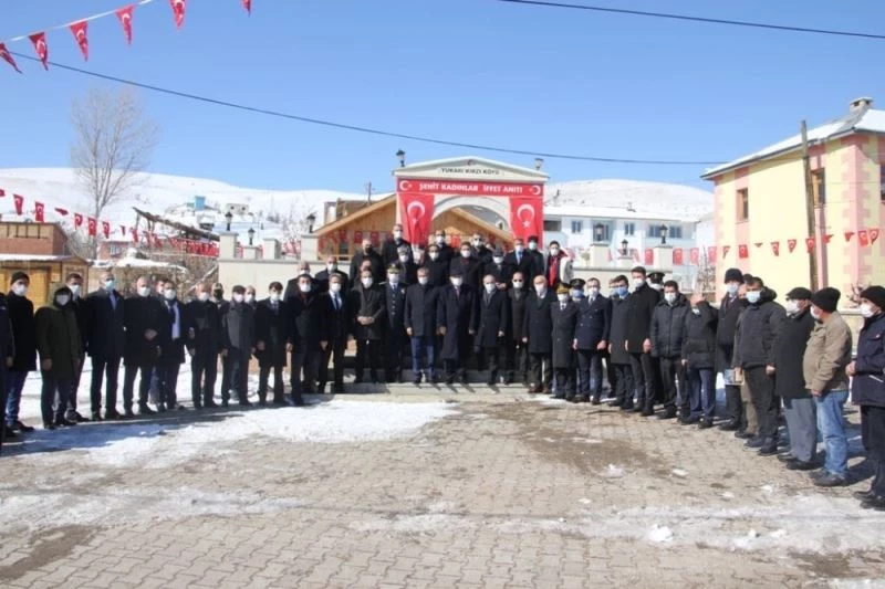 Yukarı Kırzı köyünde düzenlenen törende şehit kadınlar için dua edildi
