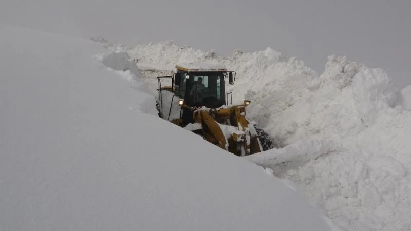 Muş’ta iş makinelerinin 5-6 metrelik karla mücadelesi
