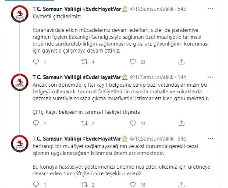 Samsun Valiliği: 