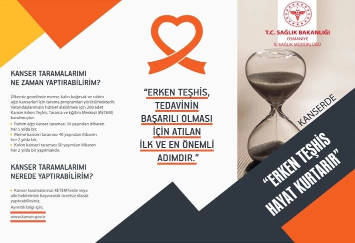 KANSER’DE ERKEN TEŞHİS HAYAT KURTARIR!