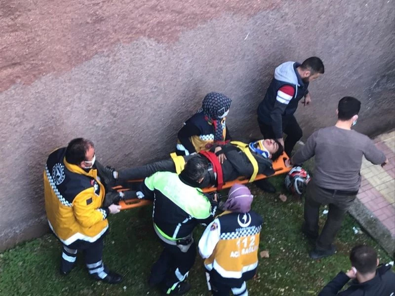 Polisten kaçarken duvardan atlayarak yaralandı
