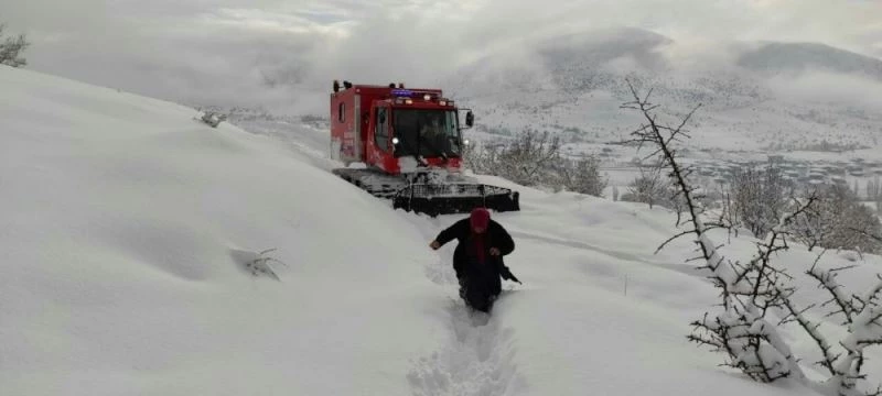 Kalp krizi geçiren hastaya snowtrack ile ulaşıldı
