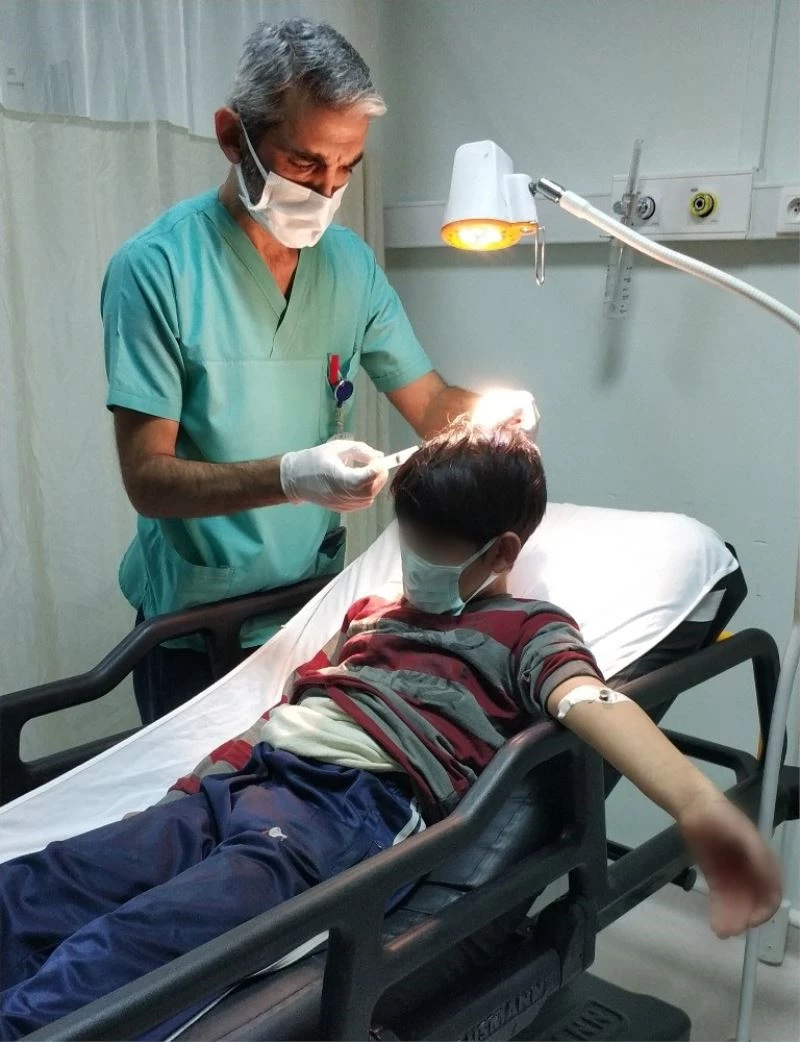 6 yaşındaki çocuk 13 yaşındaki ağabeyini odunla hastanelik etti
