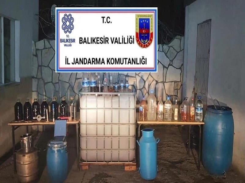 Jandarma’dan sahte rakı ve şarap operasyonu
