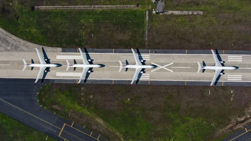 (Özel) Atatürk Havalimanında onlarca uçak yolcularını bekliyor
