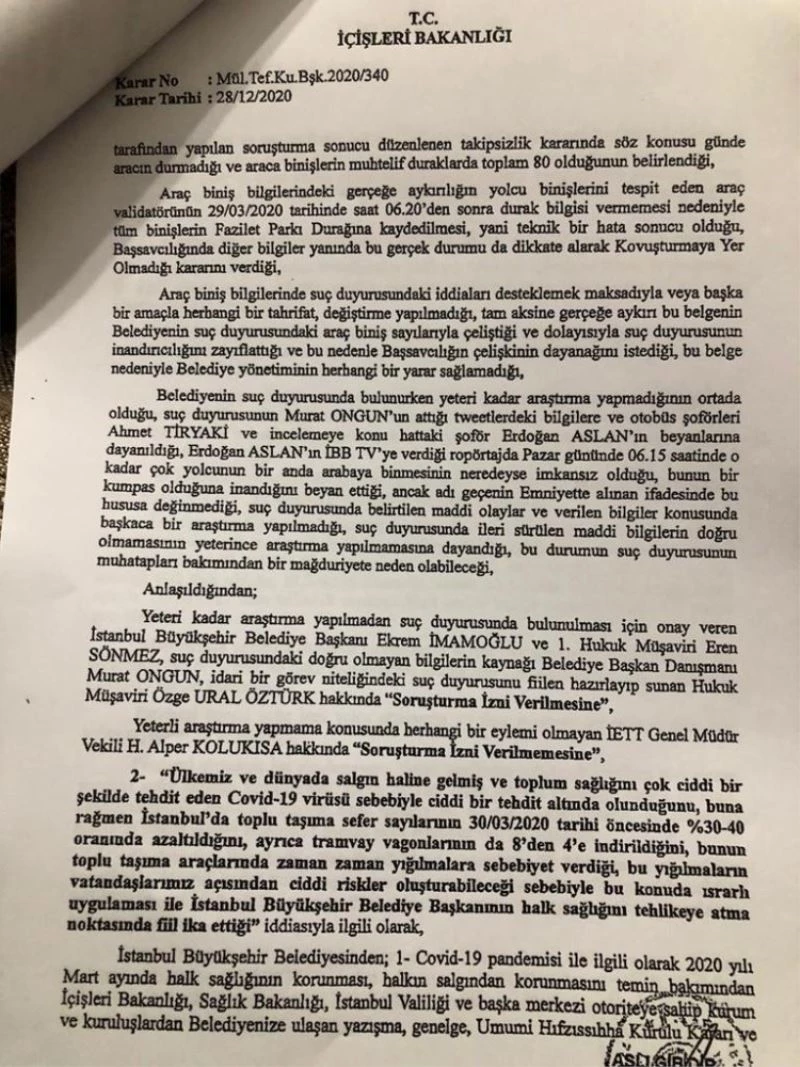 Fazilet durağı yalanına sahte evrak soruşturması
