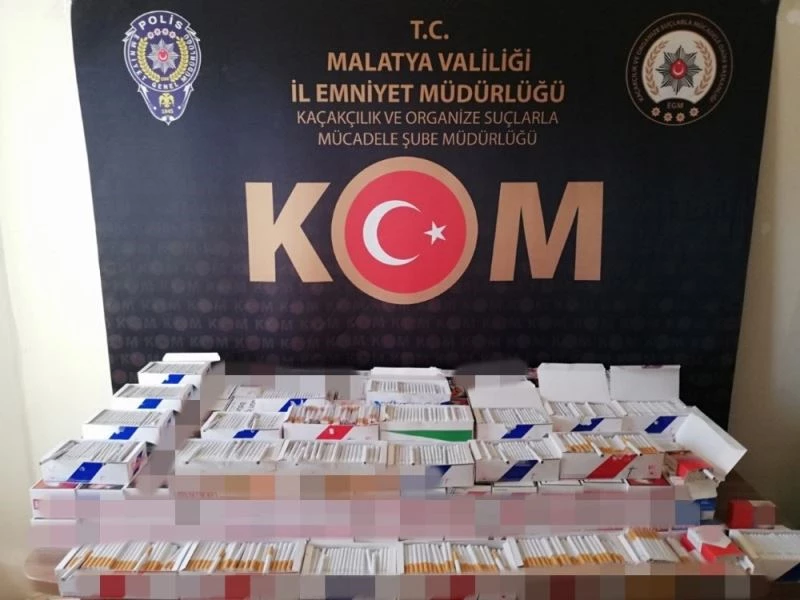 Malatya’da 18 bin sahte bandrollü boş makaron ele geçirildi
