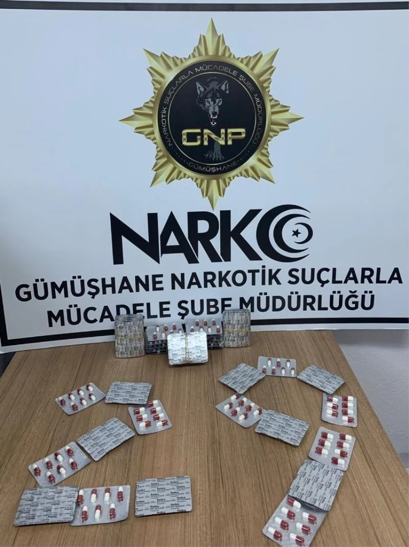Gümüşhane’de 371 adet uyuşturucu hap ele geçirildi
