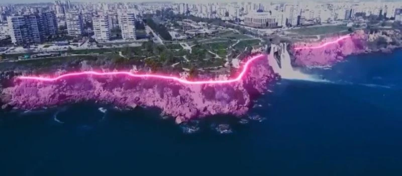 AKD, Antalya’daki falez aydınlatma projesinin iptalini istedi
