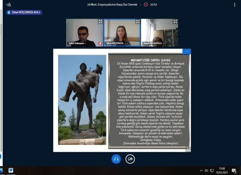 “18 Mart emperyalizme karşı dur demek”
