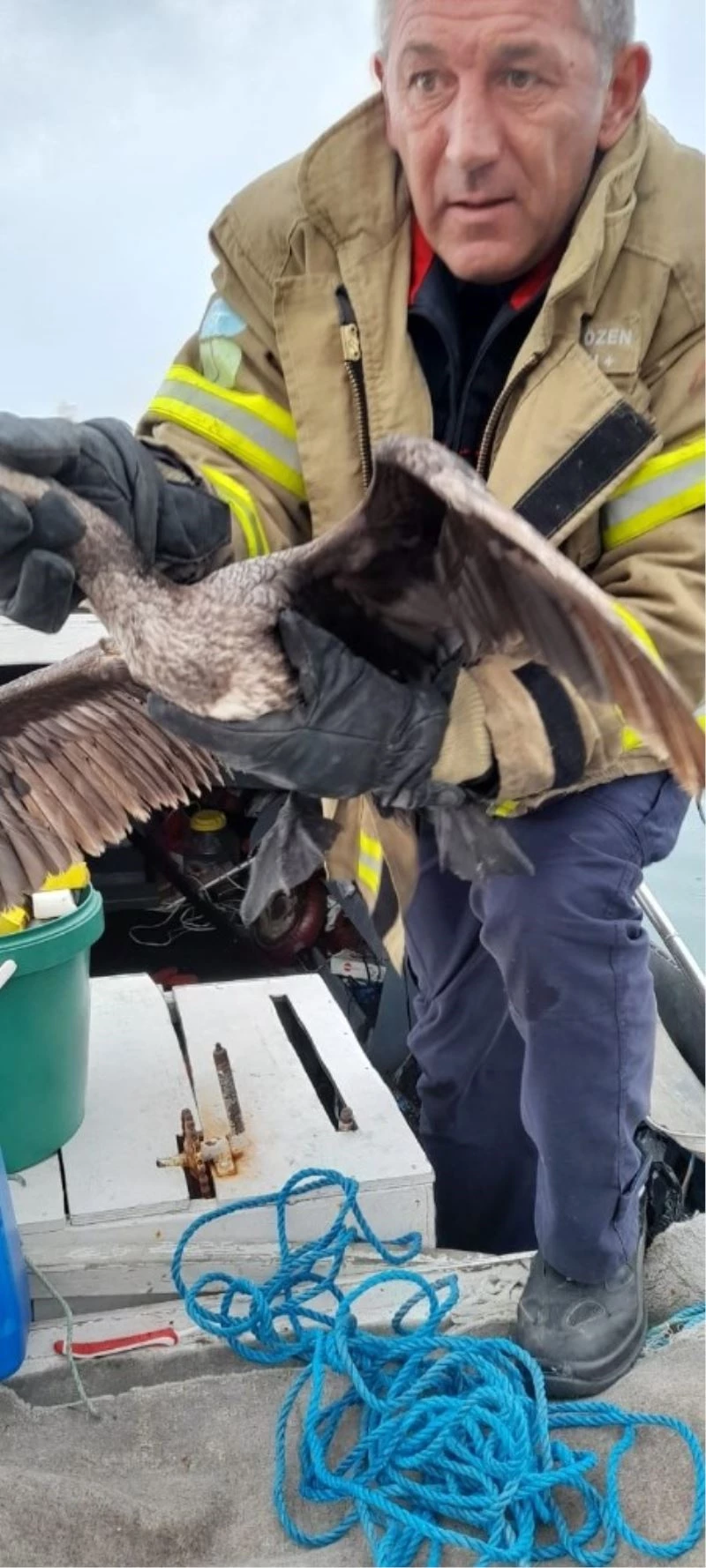 Ayvalık’ta itfaiyeden ‘Karabatak’ operasyonu
