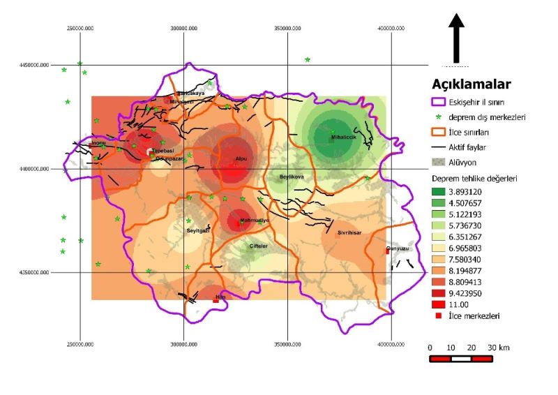 İşte Eskişehir ve ilçelerinin ’Deprem Tehlike Haritası’
