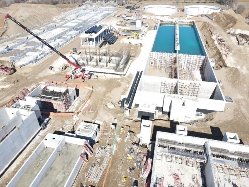 Atıksu Arıtma Tesisi’nde havuzların testleri başladı
