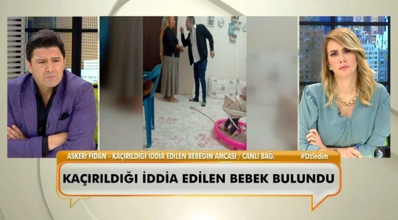 Kaçırıldığı iddia edilen bebeğin amcası canlı yayında konuştu
