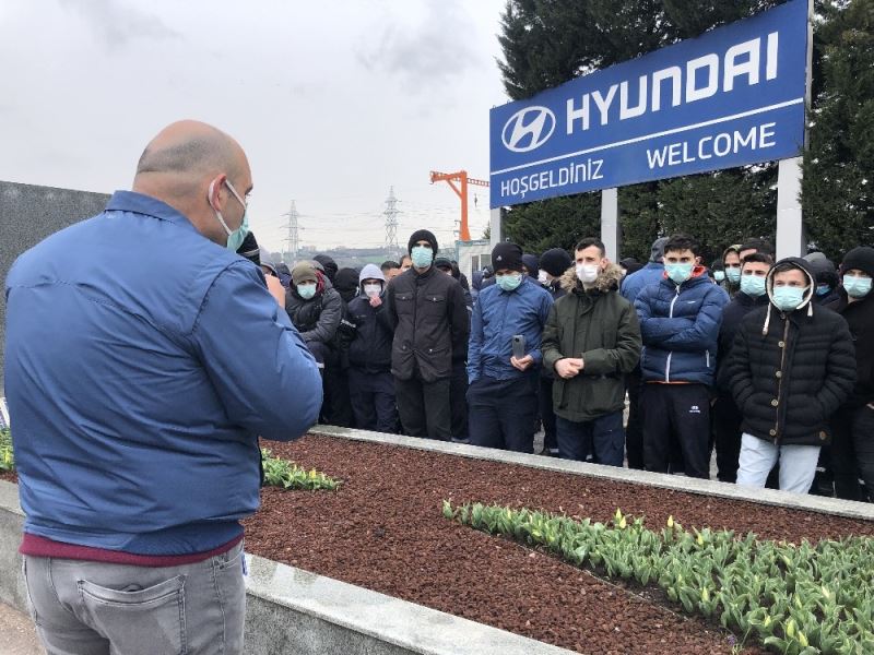 Hyundai Assan işçilerinden zam eylemi
