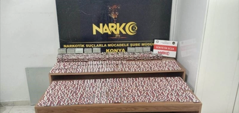 Konya’da 15 bin 294 adet uyuşturucu hap ele geçirildi
