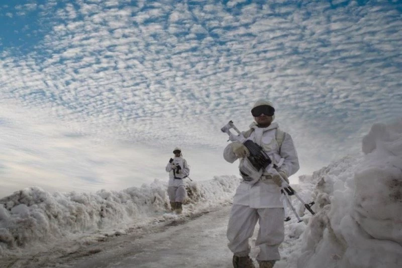 Zorlu hava koşullarında Mehmetçik daima göreve hazır
