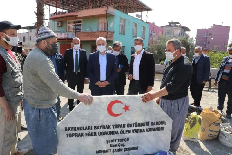 Mersin’de şehidin adını taşıyan kaide yenilendi
