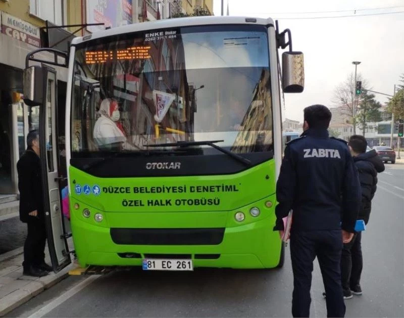 Halk otobüslerinde denetim yapıldı
