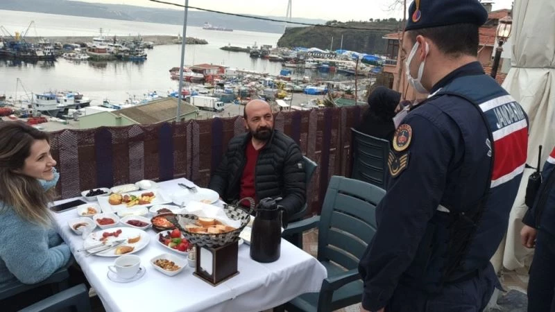 Jandarmadan kısıtlamasız ilk cumartesinde denetim
