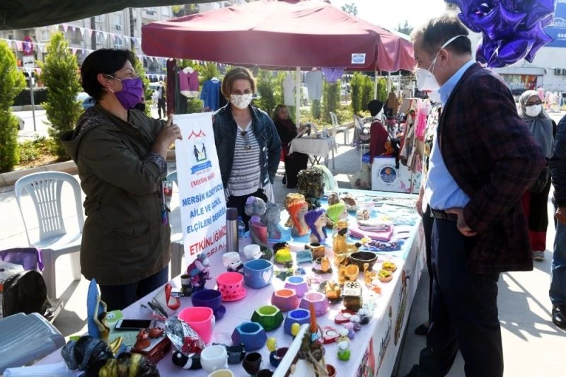 Yenişehir’de üretici kadınlar el emeği ürünlerini Mersinlilerle buluşturuyor
