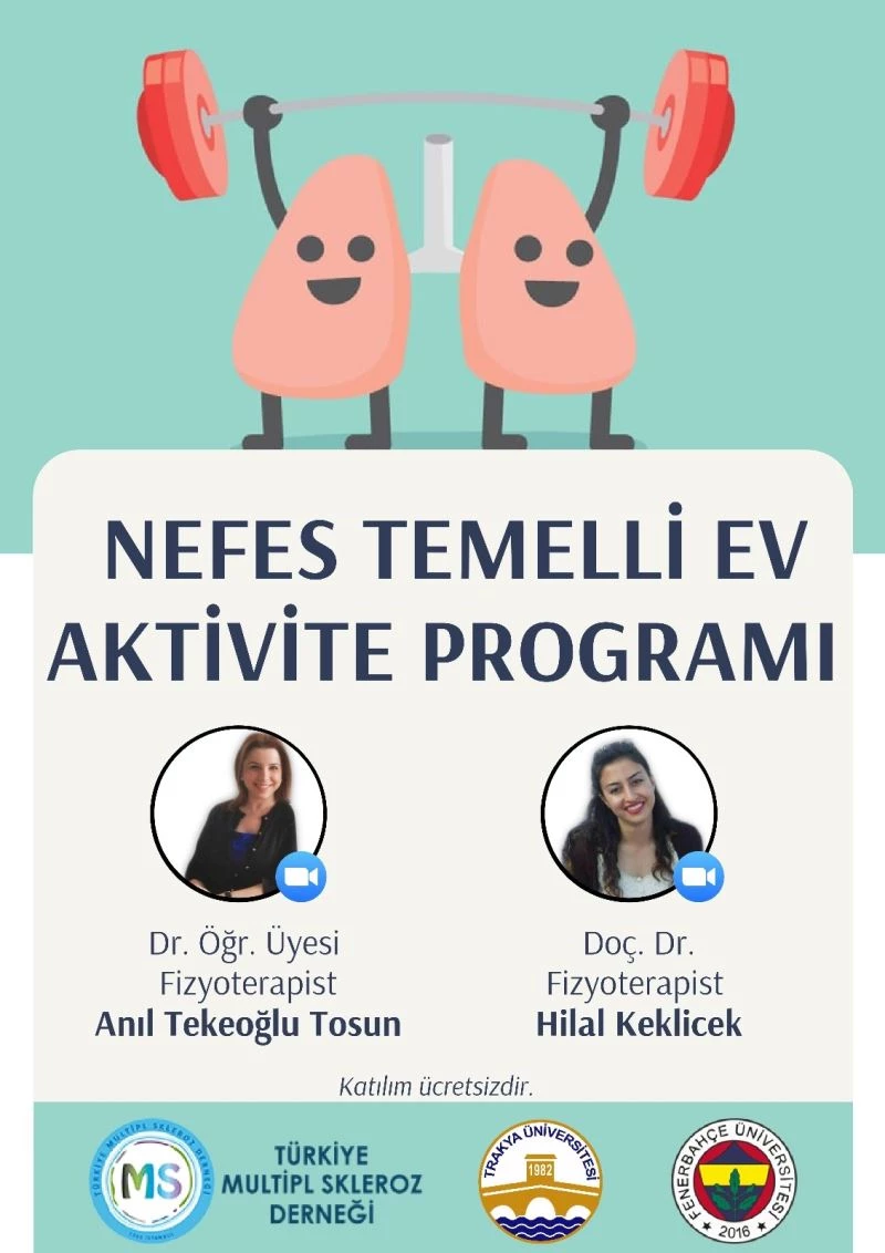 Pandemi süresince MS hastalarına yönelik solunum temelli tele-rehabilitasyon düzenlenecek
