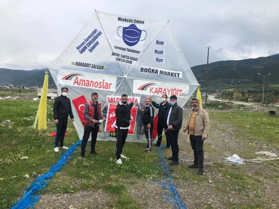 Dev Uçurtmaya Deneme Uçuşu Yaptırıldı