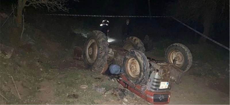 Koruma demiri olmayan traktör devrildi: 1 ölü
