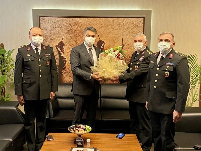Jandarma komutanından emniyet müdürüne ziyaret
