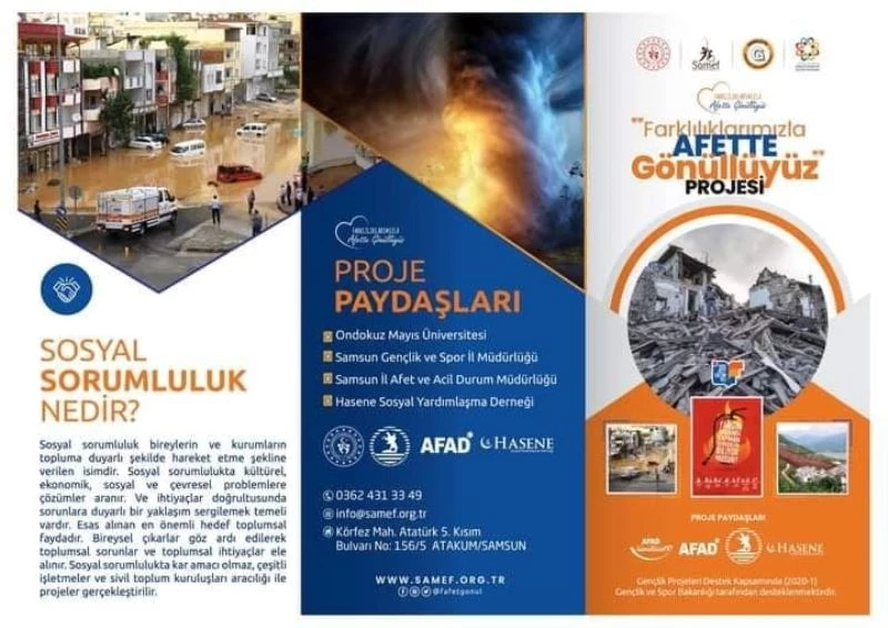 OMÜ’den “Farklıklarımızla Afette Gönüllüyüz Projesi