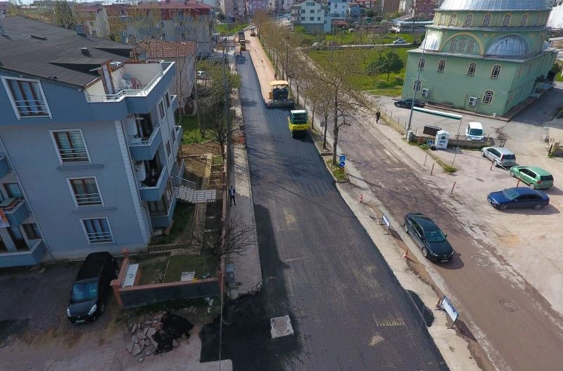 Ertuğrulgazi Bulvarında üstyapı çalışmaları sürüyor
