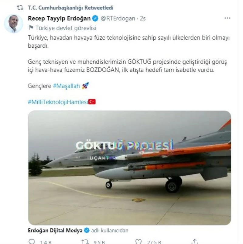 Bozdoğan en kritik testi başarıyla geçti, hedefi “doğrudan vuruş” ile imha etti
