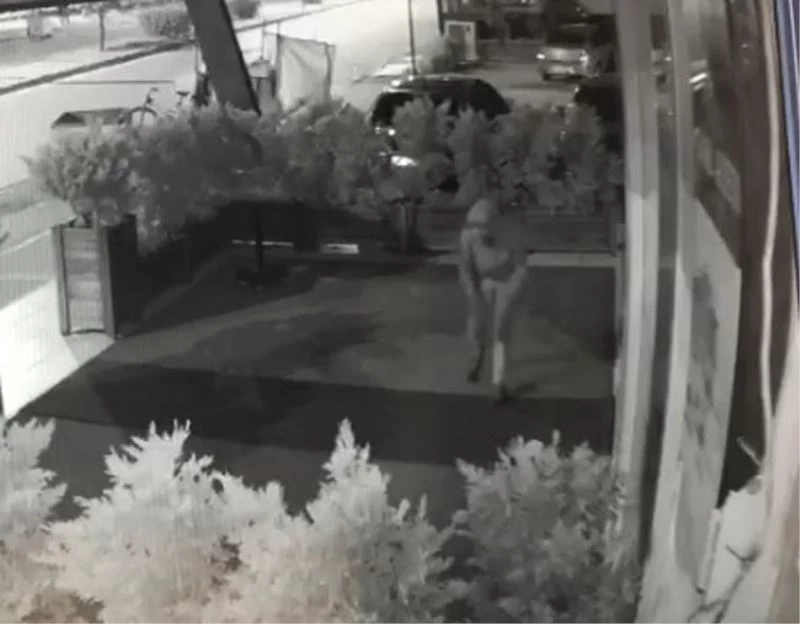 Halıyı çalan hırsız ilginç görüntüler oluşturdu
