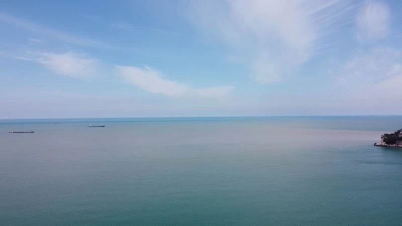 Irmak denizin rengini değiştirdi
