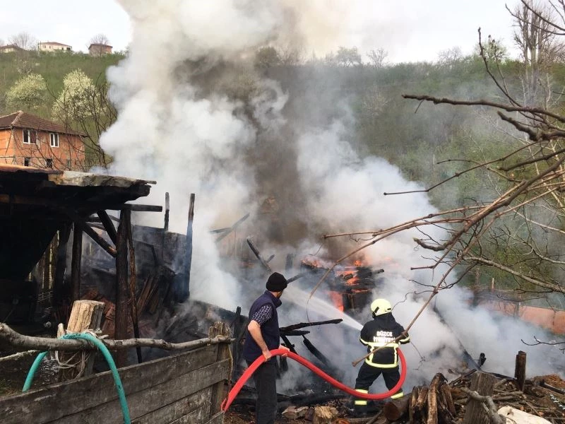 Alev alev yanan ardiye ile birlikte, yardım kömürleri de küle döndü
