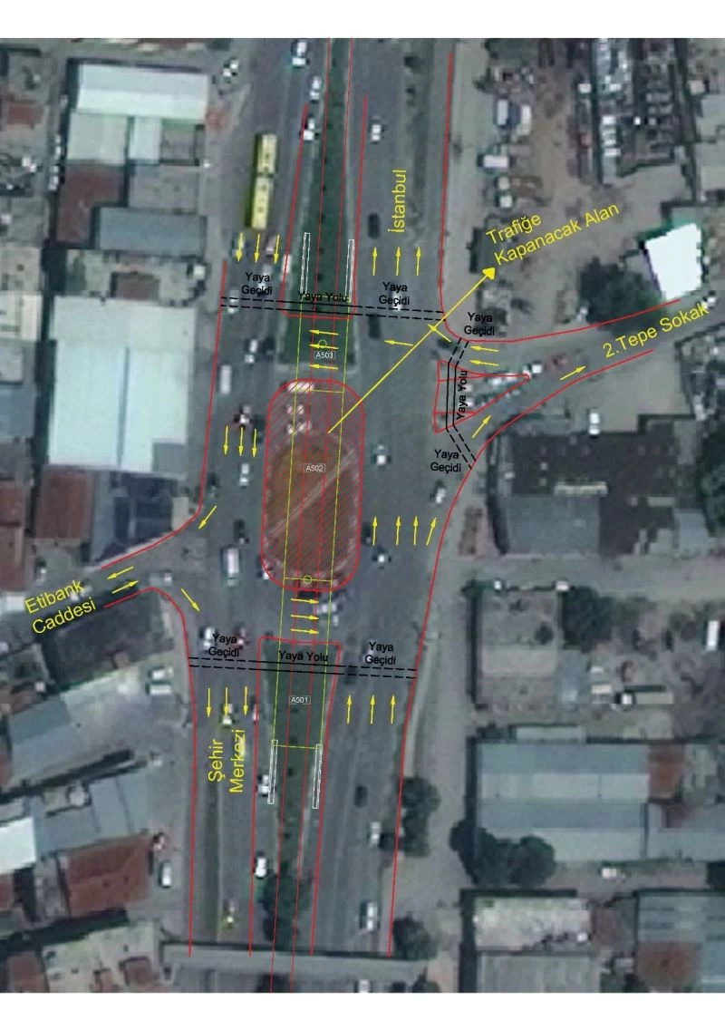Beşyol Kavşağı’nda trafik düzenlemesi
