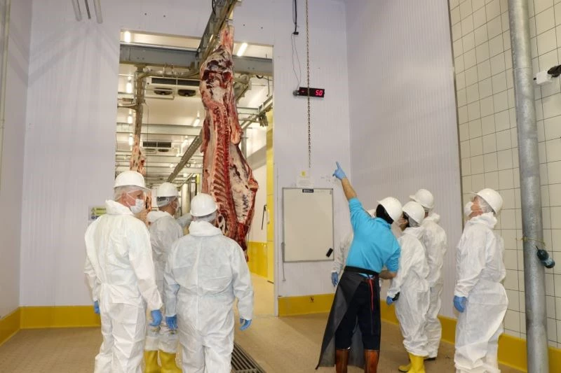 Ukraynalı heyet Kocaeli’deki mezbahaya hayran kaldı
