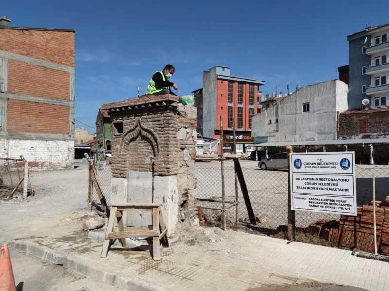 Çorum’daki tarihi sokak çeşmeler restore ediliyor
