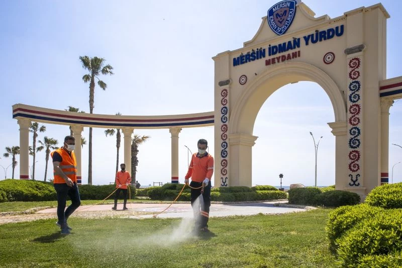 Mersin’de zararlılara karşı ilaçlama çalışması
