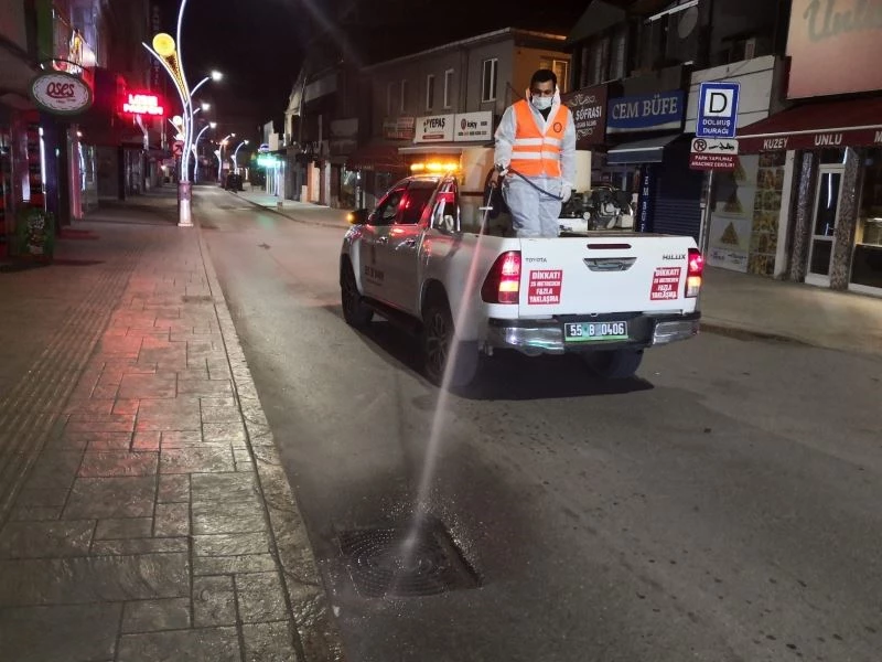 Bafra’da larva ile mücadele çalışması
