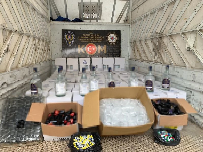 Adana’da 7 bin 544 litre kaçak etil alkol ele geçirildi
