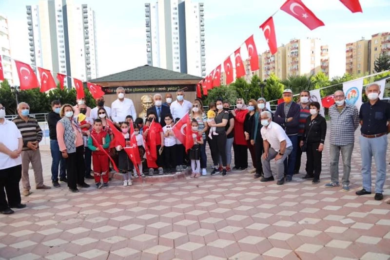 Mezitli’de Atatürk Büstü törenle açıldı
