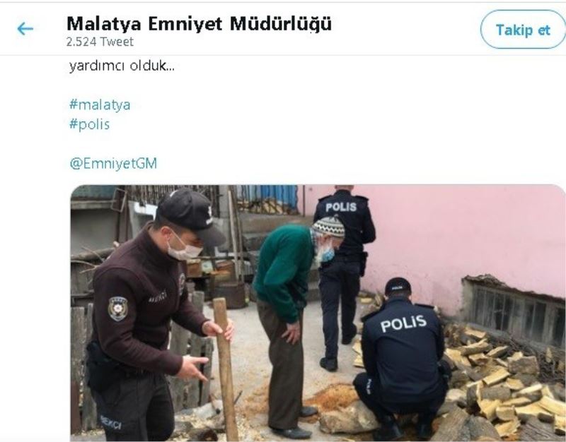Polis İsmail Dede’nin odunlarını kırdı

