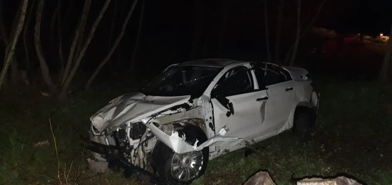 Şarköy’de taklalar atan otomobil hurdaya döndü: 2 yaralı
