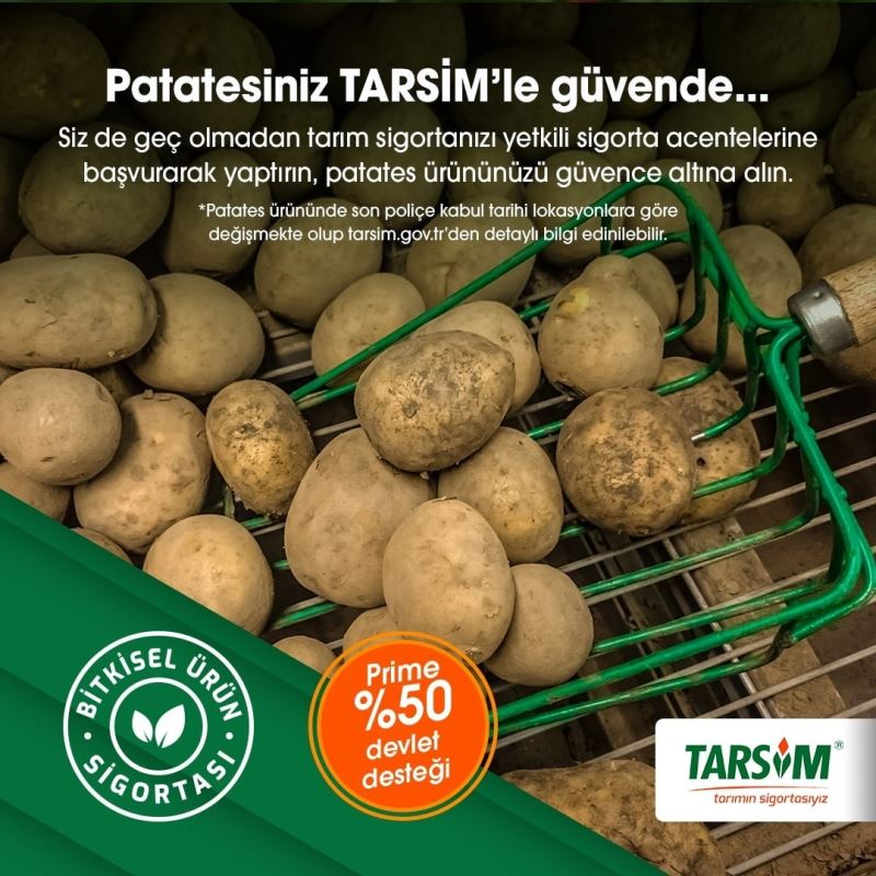 TARSİM: “Patates ürününüz güvende”
