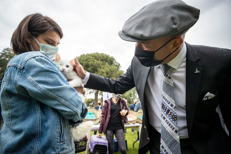 Kedi ve köpek sahiplenenlere sepetler Başkan Tunç Soyer’den
