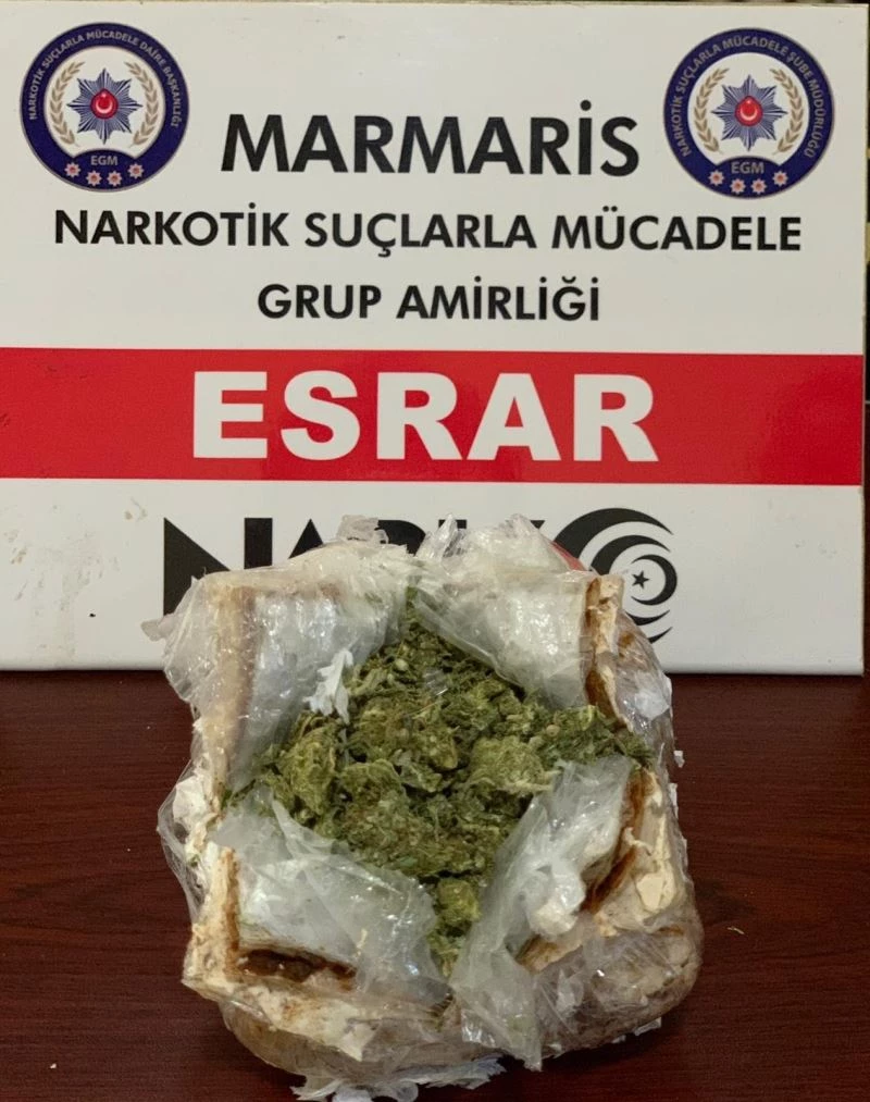 Marmaris’e otobüsle esrar getirirken polise yakalandı
